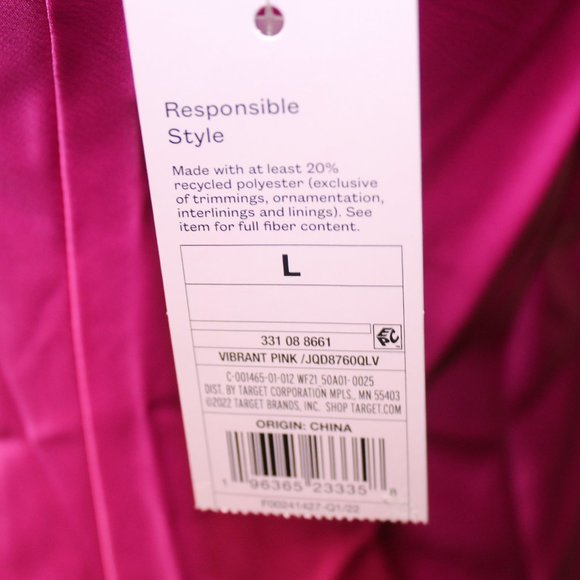 Wild Fable Vibrant Pink Lace Trim Slip Dress Large NWT Barbie 3/$25 - Picture 4 of 7